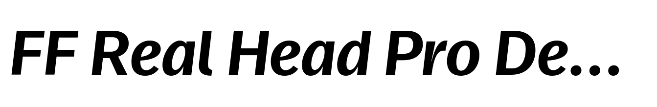 FF Real Head Pro Demibold Italic